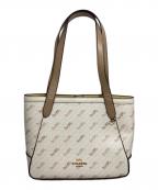 COACHコーチ）の古着「HORSE AND CARRIAGE TOTE」｜ホワイト