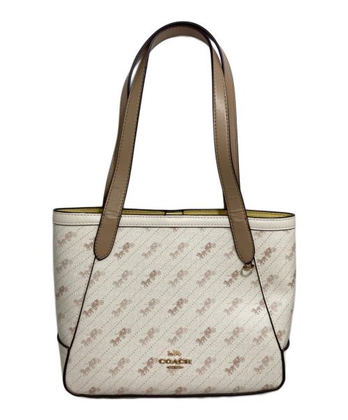 COACH（コーチ）COACH (コーチ) HORSE AND CARRIAGE TOTE ホワイトの古着・服飾アイテム