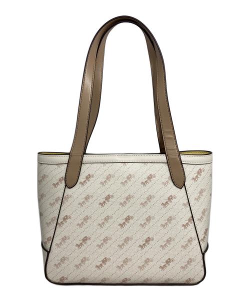 COACH（コーチ）COACH (コーチ) HORSE AND CARRIAGE TOTE ホワイトの古着・服飾アイテム