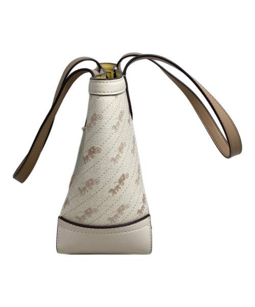 COACH（コーチ）COACH (コーチ) HORSE AND CARRIAGE TOTE ホワイトの古着・服飾アイテム