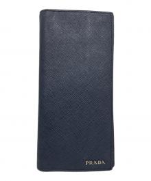 PRADA（プラダ）の古着「長財布」｜ネイビー
