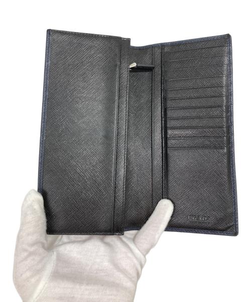 PRADA（プラダ）PRADA (プラダ) 長財布 ネイビーの古着・服飾アイテム