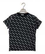 BALENCIAGAバレンシアガ）の古着「ALL OVER LOGO LINE TEE」｜ブラック