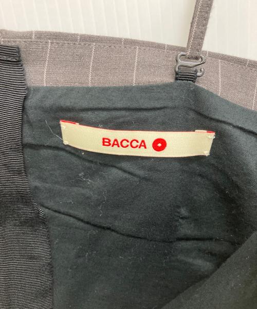 BACCA（バッカ）BACCA (バッカ) リネンコットンストライプキャミソールビスチェ グレー サイズ:36の古着・服飾アイテム