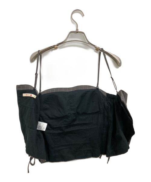 BACCA（バッカ）BACCA (バッカ) リネンコットンストライプキャミソールビスチェ グレー サイズ:36の古着・服飾アイテム