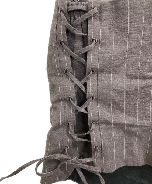 BACCA（バッカ）BACCA (バッカ) リネンコットンストライプキャミソールビスチェ グレー サイズ:36の古着・服飾アイテム