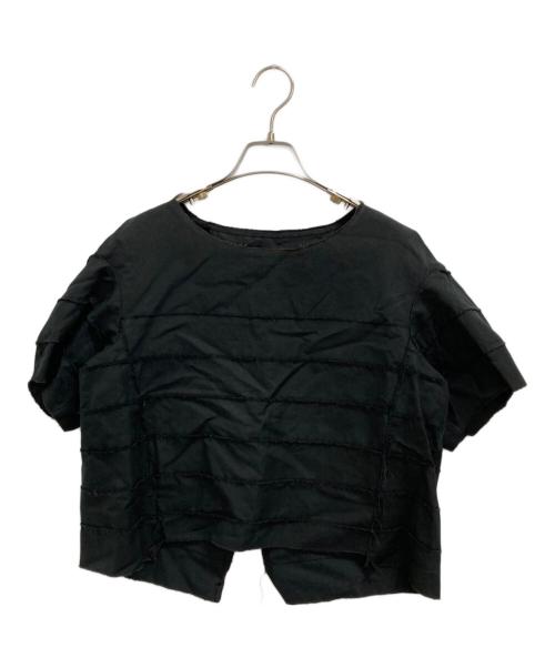 DRAWER（ドゥロワー）Drawer (ドゥロワー) 半袖ブラウス ブラック サイズ:36の古着・服飾アイテム
