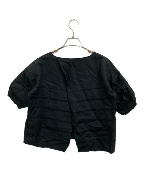 DRAWER（ドゥロワー）Drawer (ドゥロワー) 半袖ブラウス ブラック サイズ:36の古着・服飾アイテム