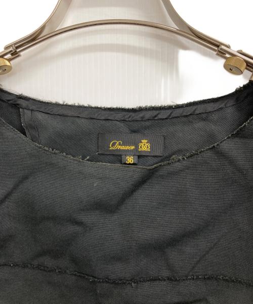 DRAWER（ドゥロワー）Drawer (ドゥロワー) 半袖ブラウス ブラック サイズ:36の古着・服飾アイテム