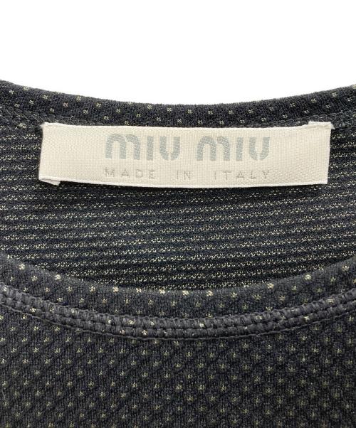 MIU MIU（ミュウミュウ）MIU MIU (ミュウミュウ) カットソー ブラック サイズ:Sの古着・服飾アイテム