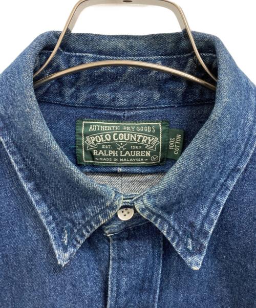 POLO COUNTRY（ポロカントリー）POLO COUNTRY (ポロカントリー) デニムシャツ ブルー サイズ:Mの古着・服飾アイテム
