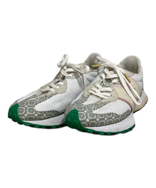 NEW BALANCE（ニューバランス）NEW BALANCE (ニューバランス) CASABLANCA (カサブランカ) ローカットスニーカー ホワイト×グリーン サイズ:28の古着・服飾アイテム