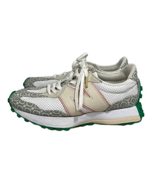 NEW BALANCE（ニューバランス）NEW BALANCE (ニューバランス) CASABLANCA (カサブランカ) ローカットスニーカー ホワイト×グリーン サイズ:28の古着・服飾アイテム