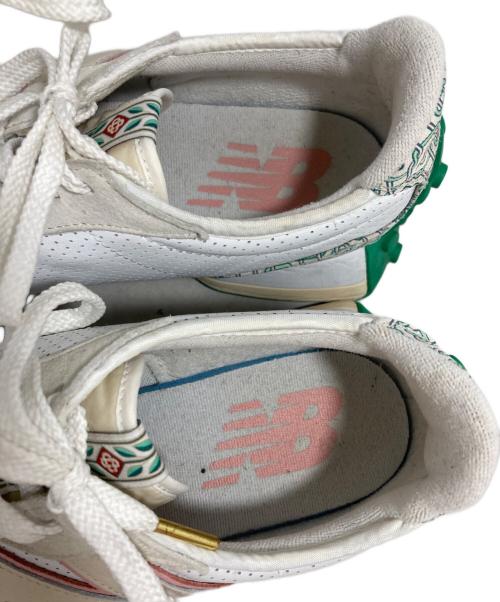 NEW BALANCE（ニューバランス）NEW BALANCE (ニューバランス) CASABLANCA (カサブランカ) ローカットスニーカー ホワイト×グリーン サイズ:28の古着・服飾アイテム