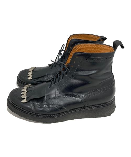 TOGA VIRILIS（トーガ ビリリース）TOGA VIRILIS (トーガ ビリリース) メタルパーツウィングチップブーツ ブラック サイズ:39の古着・服飾アイテム