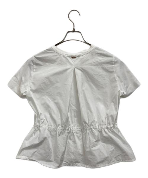 HERNO（ヘルノ）HERNO (ヘルノ) CHIC Cotton Jersey & New TECHNO TAFFETA Tシャツ ホワイト サイズ:38の古着・服飾アイテム