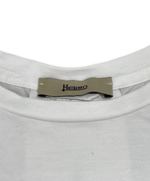 HERNO（ヘルノ）HERNO (ヘルノ) CHIC Cotton Jersey & New TECHNO TAFFETA Tシャツ ホワイト サイズ:38の古着・服飾アイテム