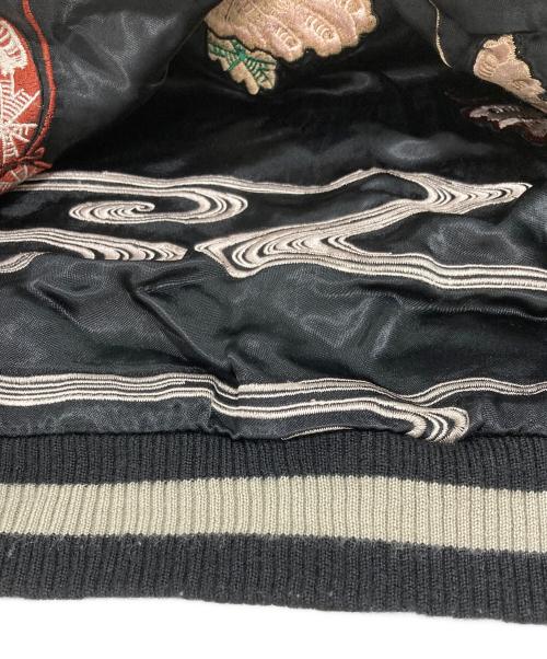 百花繚乱（ヒャッカリョウラン）百花繚乱 (ヒャッカリョウラン) スカジャン ブラック×ブラック サイズ:XLの古着・服飾アイテム