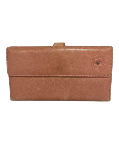 CHANEL（シャネル）CHANEL (シャネル) カメリア長財布 ピンクの古着・服飾アイテム