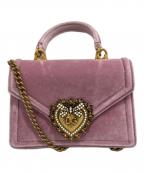 DOLCE & GABBANAドルチェ＆ガッバーナ）の古着「ディヴォーション トップハンドル2WAYチェーンバッグ」｜ピンク