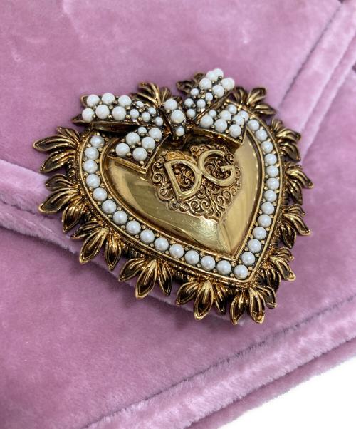 DOLCE & GABBANA（ドルチェ＆ガッバーナ）DOLCE & GABBANA (ドルチェ＆ガッバーナ) ディヴォーション トップハンドル2WAYチェーンバッグ ピンクの古着・服飾アイテム