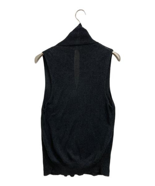 EMPORIO ARMANI（エンポリオアルマーニ）EMPORIO ARMANI (エンポリオアルマーニ) ニットベスト ブラック サイズ:48の古着・服飾アイテム