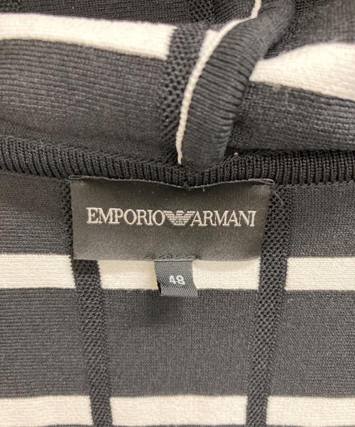 EMPORIO ARMANI（エンポリオアルマーニ）EMPORIO ARMANI (エンポリオアルマーニ) ノースリーブジップパーカー ホワイト×ブラック サイズ:48の古着・服飾アイテム