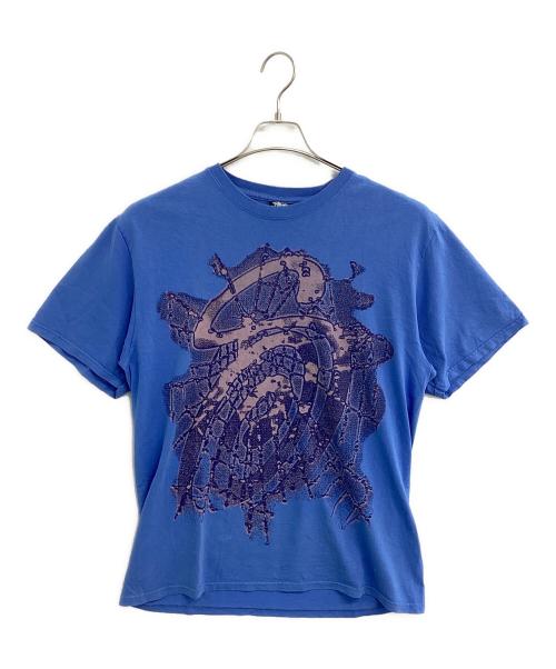 stussy（ステューシー）stussy (ステューシー) Web Pigment Dyed Tee ブルー サイズ:Ｍの古着・服飾アイテム
