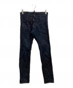 DSQUARED2ディースクエアード）の古着「ドット刺繍デニムパンツ」｜インディゴ