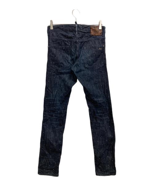 DSQUARED2（ディースクエアード）DSQUARED2 (ディースクエアード) ドット刺繍デニムパンツ インディゴ サイズ:42の古着・服飾アイテム