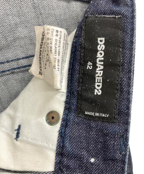 DSQUARED2（ディースクエアード）DSQUARED2 (ディースクエアード) ドット刺繍デニムパンツ インディゴ サイズ:42の古着・服飾アイテム