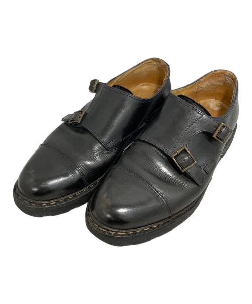 PARABOOT（パラブーツ）PARABOOT (パラブーツ) ダブルモンクストラップシューズ ブラック サイズ:7の古着・服飾アイテム