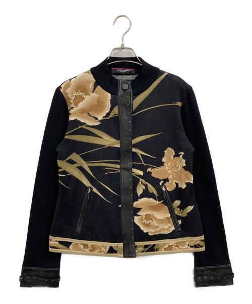 LEONARD（レオナール）LEONARD (レオナール) ニットジャケット ブラック サイズ:Lの古着・服飾アイテム