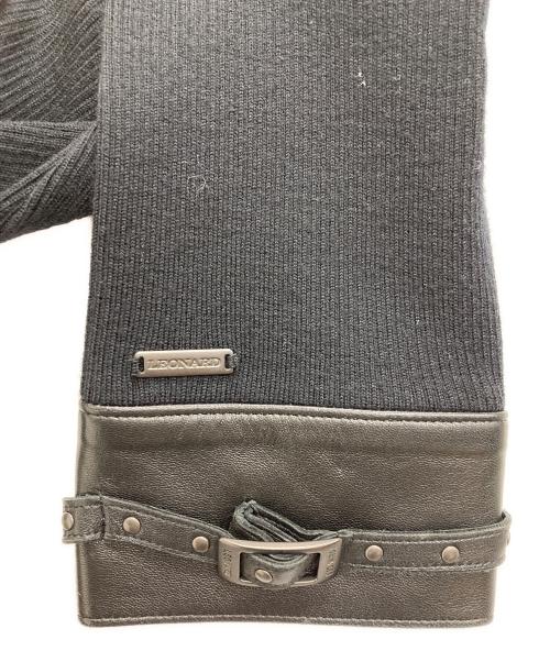 LEONARD（レオナール）LEONARD (レオナール) ニットジャケット ブラック サイズ:Lの古着・服飾アイテム