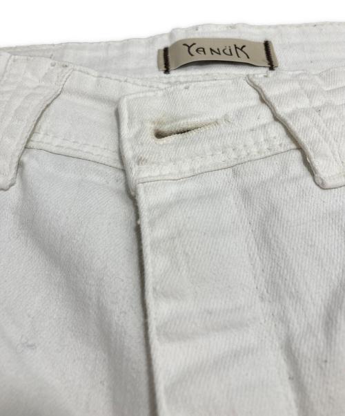 YANUK（ヤヌーク）YANUK (ヤヌーク) ワイドストレートデニムパンツ ホワイト サイズ:25の古着・服飾アイテム