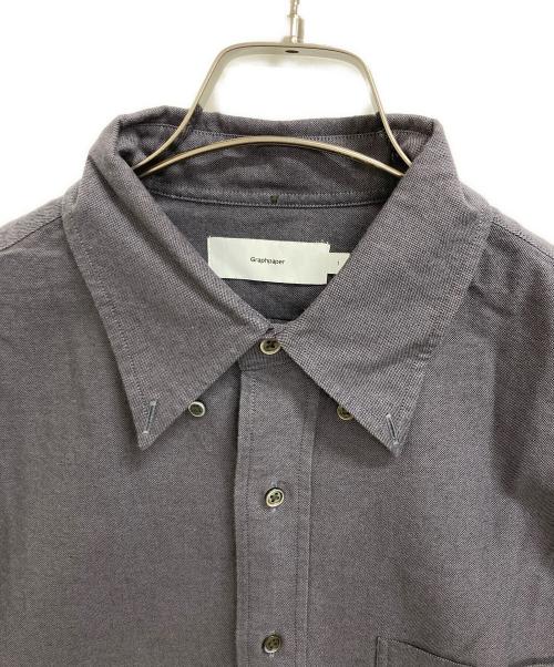 Graphpaper（グラフペーパー）Graphpaper (グラフペーパー) Oxford S/S B.D Shirt グレー サイズ:1の古着・服飾アイテム
