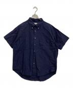 Graphpaperグラフペーパー）の古着「Oxford S／S B．D Box Shirt」｜ネイビー