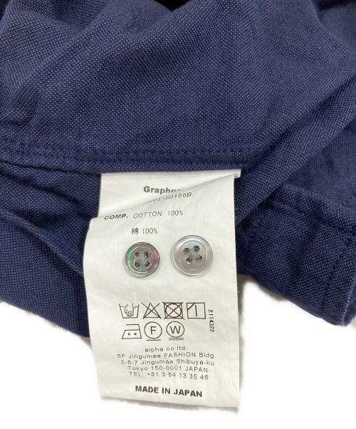 Graphpaper（グラフペーパー）Graphpaper (グラフペーパー) Oxford S／S B．D Box Shirt ネイビー サイズ:3の古着・服飾アイテム