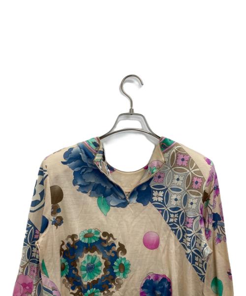 LEONARD（レオナール）LEONARD (レオナール) ウールシルクブラウス ベージュ サイズ:42の古着・服飾アイテム