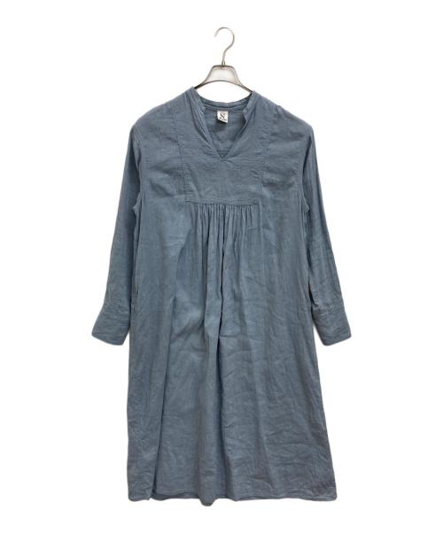 RNA-N（アールエヌエーエヌ）RNA-N (アールエヌエーエヌ) コットンリネンカフタンワンピース スカイブルー サイズ:Mの古着・服飾アイテム