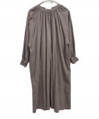 RNA Incアールエヌエー）の古着「コットンリネンジャガードストライプワンピース」｜グレー