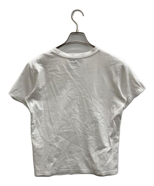 MSGM（エムエスジーエム）MSGM (エムエスジーエム) シグニチャーミラノロゴペインティングレディーススリムラウンドネックTシャツ ホワイト サイズ:Mの古着・服飾アイテム