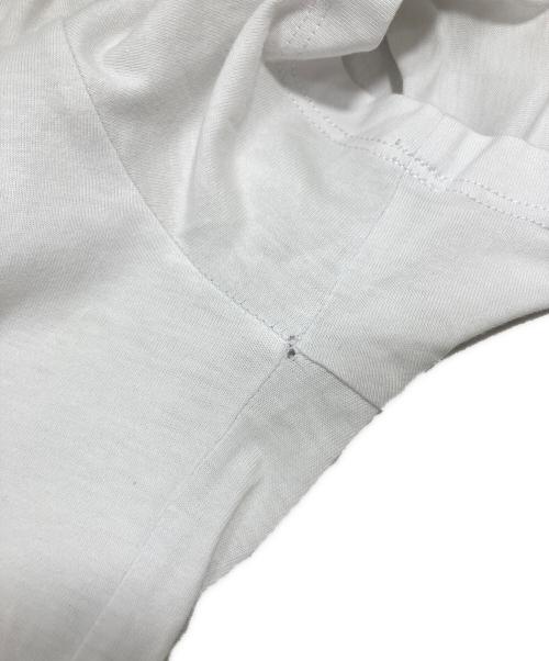 MSGM（エムエスジーエム）MSGM (エムエスジーエム) シグニチャーミラノロゴペインティングレディーススリムラウンドネックTシャツ ホワイト サイズ:Mの古着・服飾アイテム