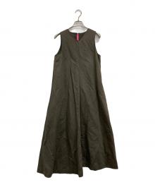 Y's PINK（ワイズ ピンク）の古着「ノースリーブワンピース」｜グリーン