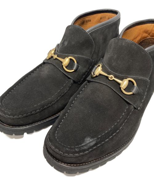 GUCCI（グッチ）GUCCI (グッチ) チャッカーブーツ ブラック サイズ:25.5の古着・服飾アイテム