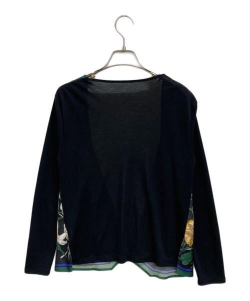 Diagram（ダイアグラム）Diagram (ダイアグラム) 切替カーディガン ブラック サイズ:36の古着・服飾アイテム