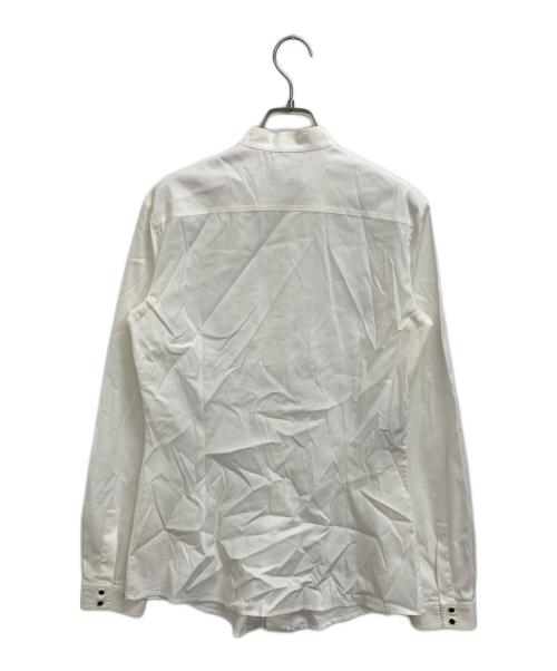 GUCCI（グッチ）GUCCI (グッチ) シェリーラインノーカラーシャツ ホワイト サイズ:44の古着・服飾アイテム