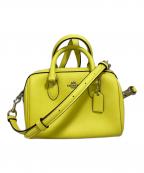 COACHコーチ）の古着「ミニローアンクロスボディ 2WAY」｜イエロー