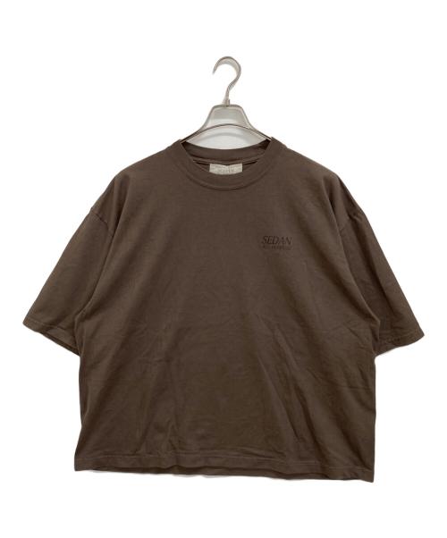 SEDAN ALL-PURPOSE（セダンオールパーパス）SEDAN ALL-PURPOSE (セダンオールパーパス) GARMENT DYED S/S TEE ブラウン サイズ:Lの古着・服飾アイテム