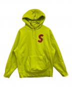SUPREMEシュプリーム）の古着「S logo Hooded Sweatshirt」｜黄緑